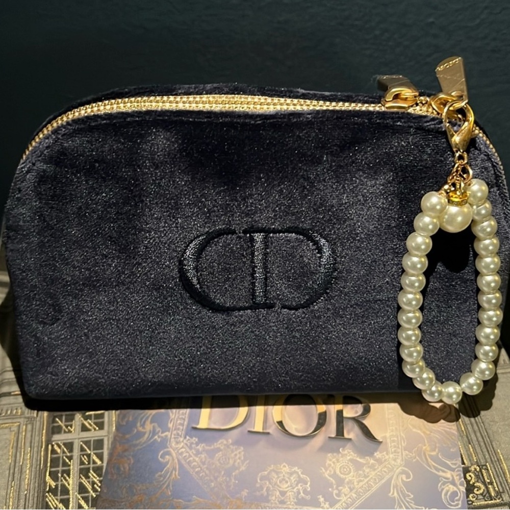 Dior Blue Cosmetic Bag Chic and Functional
